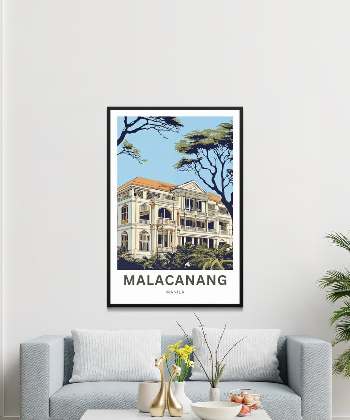 Malacanang Palace Manila Historic Colonial Mansion Scene Poster - Image 3