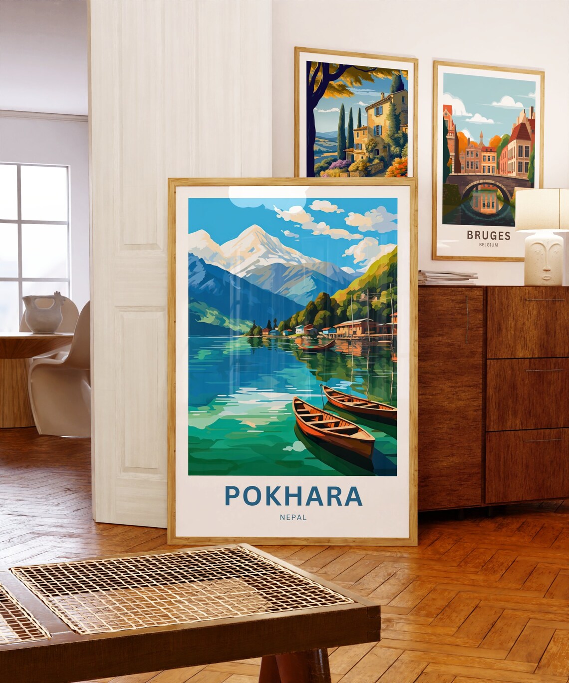 Pokhara Travel Poster, Nepal Wall Art Print - Image 5