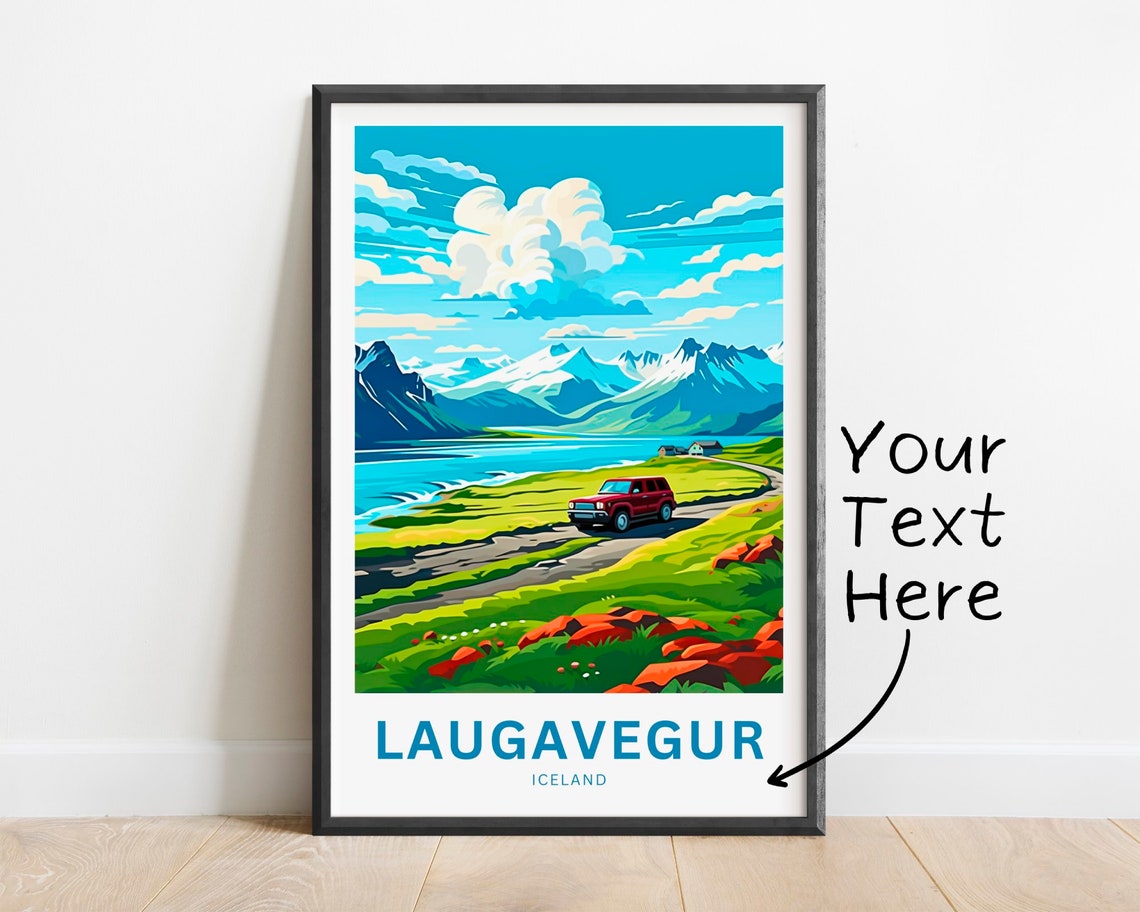 Laugavegur Iceland Personalized Highland Road Adventure Poster