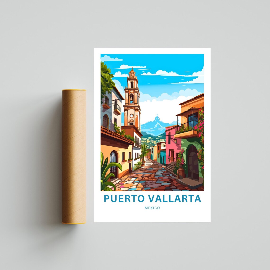 Puerto Vallarta Mexico Decor Gift Travel Poster - Image 4