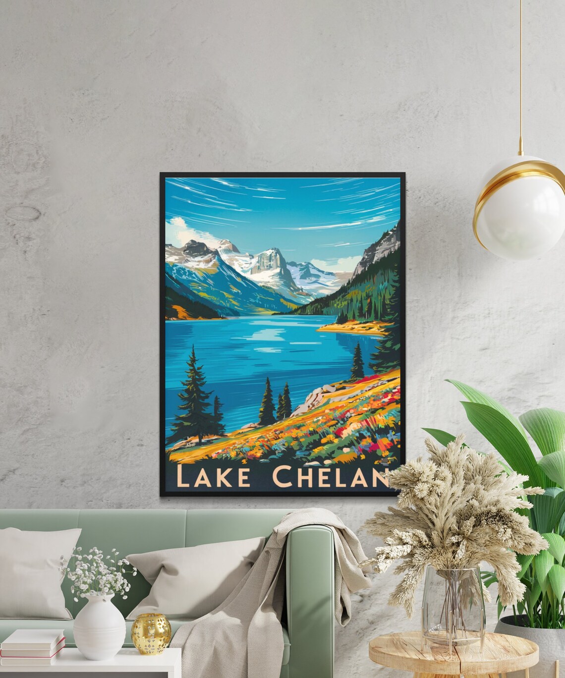 Lake Chelan Vintage Travel Poster, Washington Print - Image 3