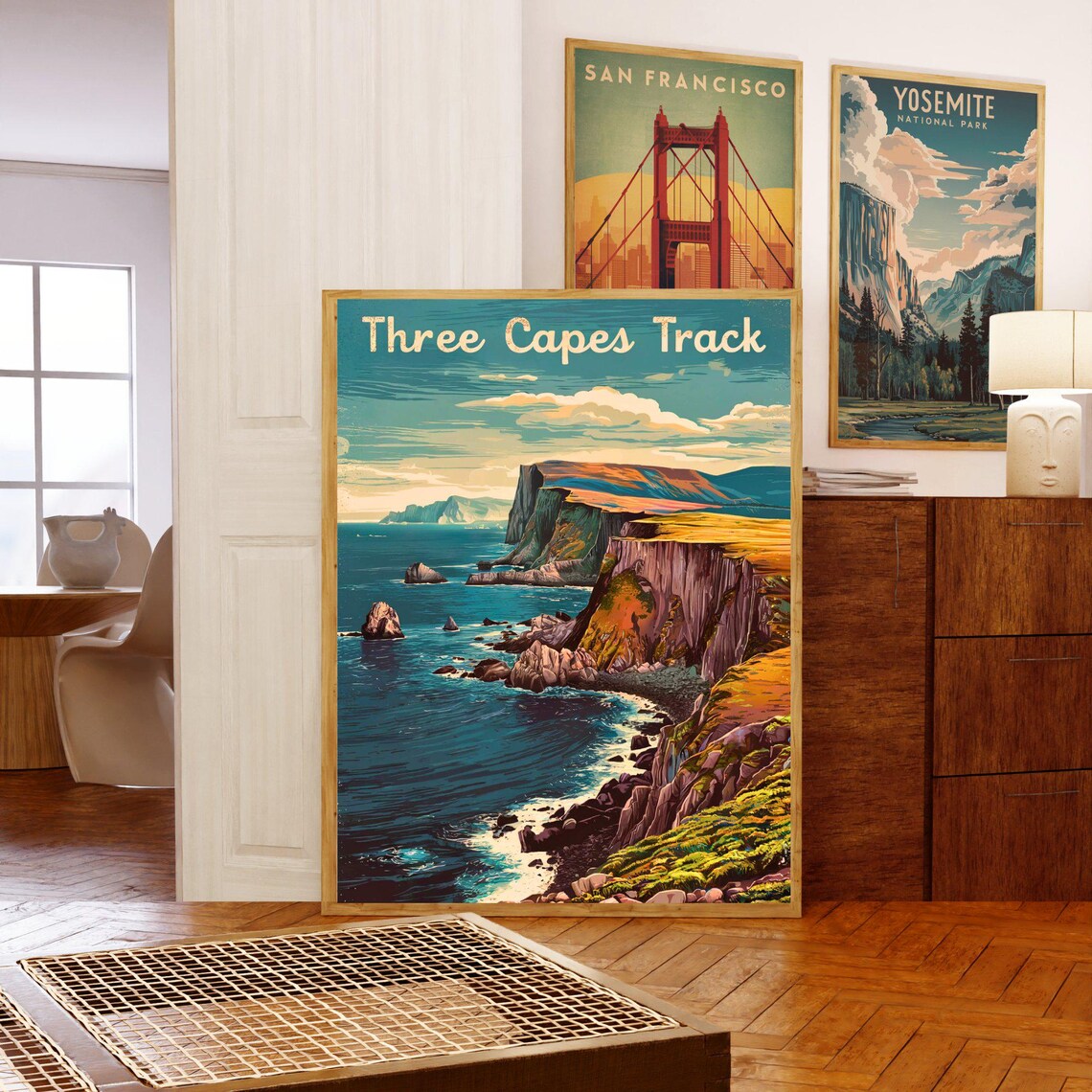 Three Capes Track Tasmania Rugged Coastline Vintage Travel Poster - Image 5