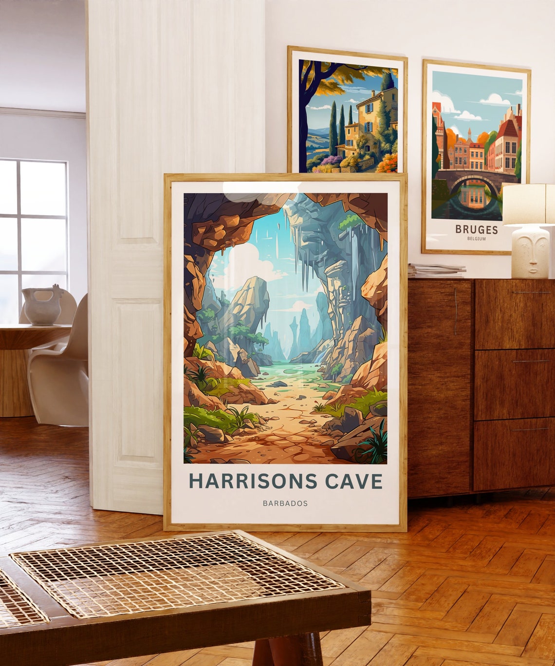 Harrisons Cave Travel Print Harrisons Cave Barbados Poster Barbados Wall Art Framed Present Gift Caribbean Present - Image 5