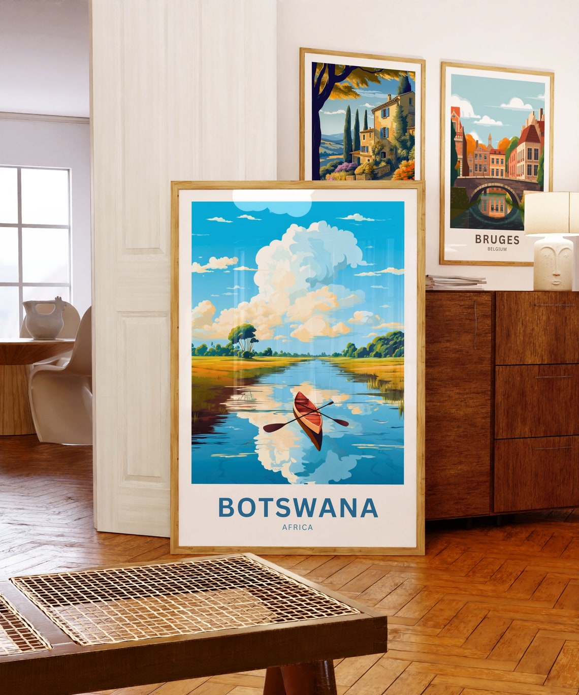 Botswana Travel Print Botswana Poster Africa Wall Art Framed Present Gift Africa Present - Image 5