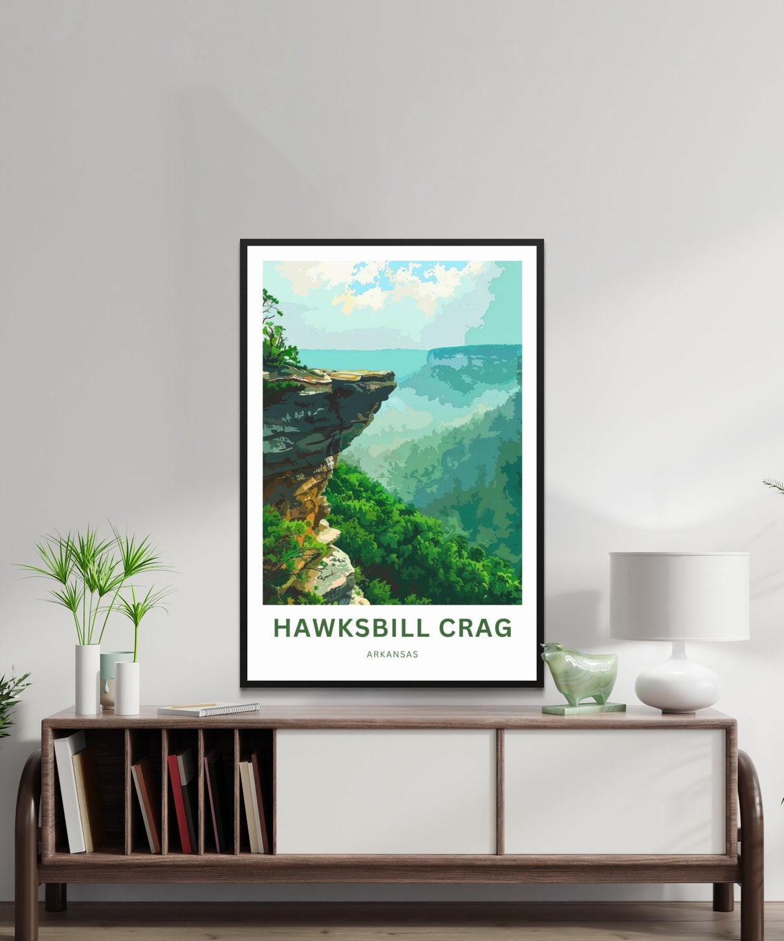 Personalized Hawksbill Crag Arkansas Green Valley Overlook Poster - Image 2