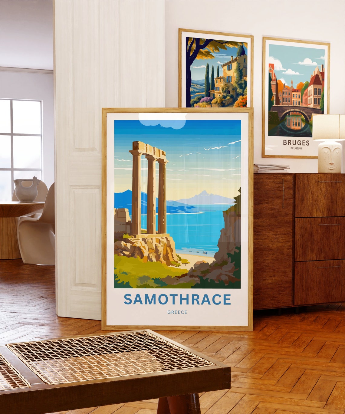 Samothrace Greece Custom Name Ancient Columns Seaside Poster - Image 5