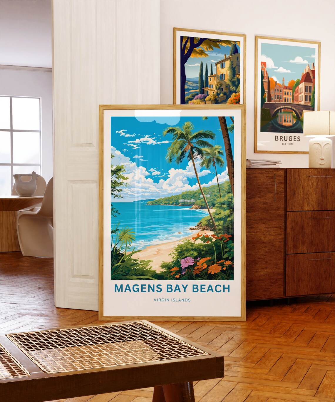Magen Bay Travel Poster, Virgin Islands Wall Art - Image 5