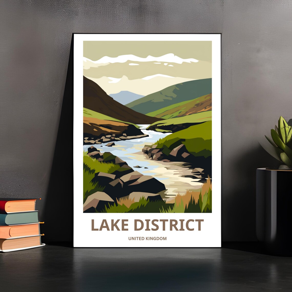 Lake District Print United Kingdom Wall Art Travel Poster National Park England English Uk Countryside Poster - Image 4