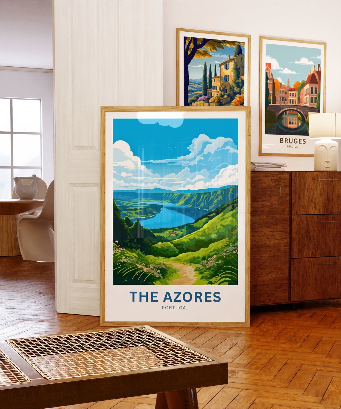 The Azores Portugal Personalized Crater Lake Valley View Travel Poster - Image 5