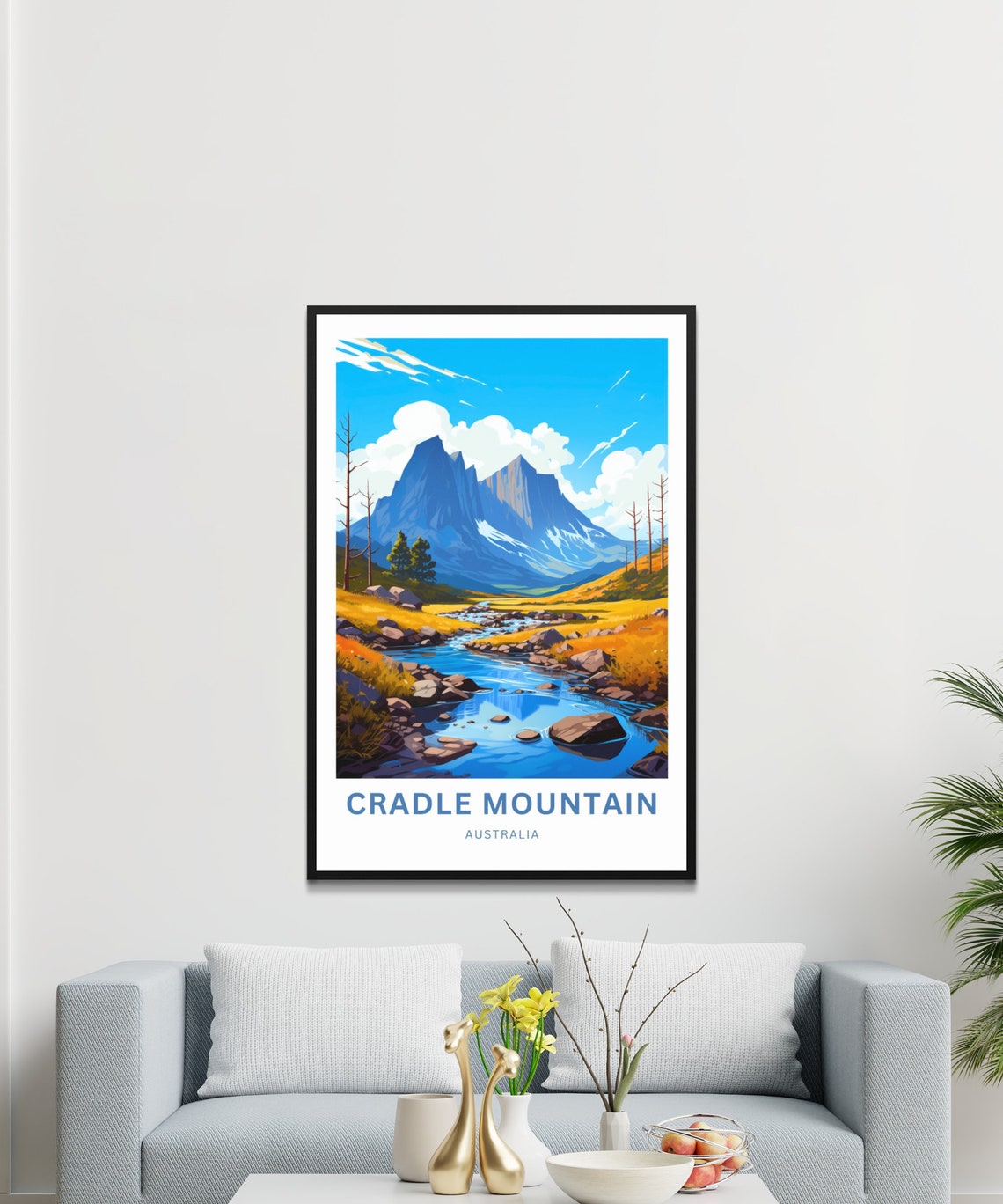 Cradle Mountain Australia Alpine River Valley Scenic Art Poster - Image 3
