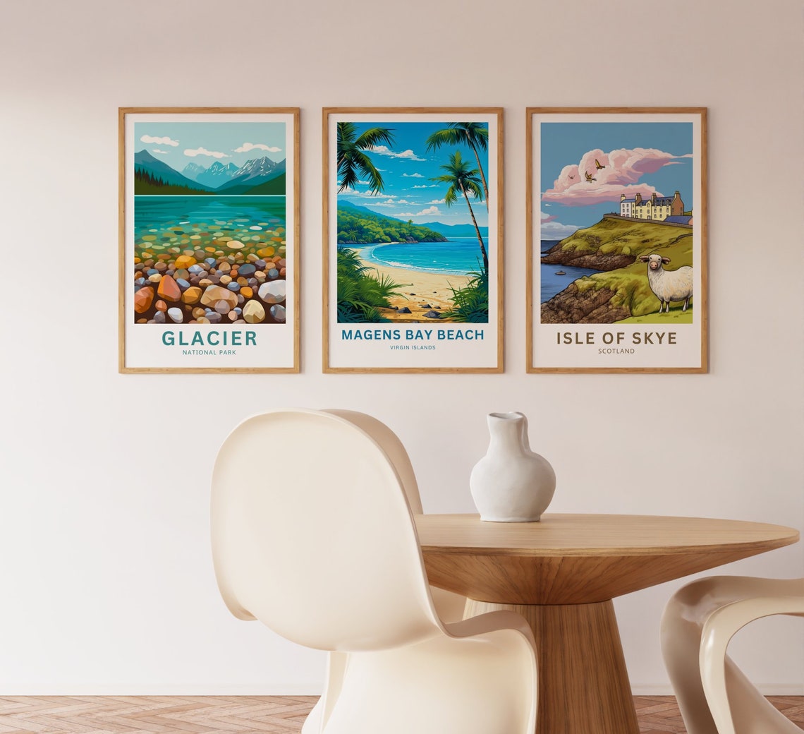 Personalized Magens Bay Beach Turquoise Water Palms Custom Poster - Image 3