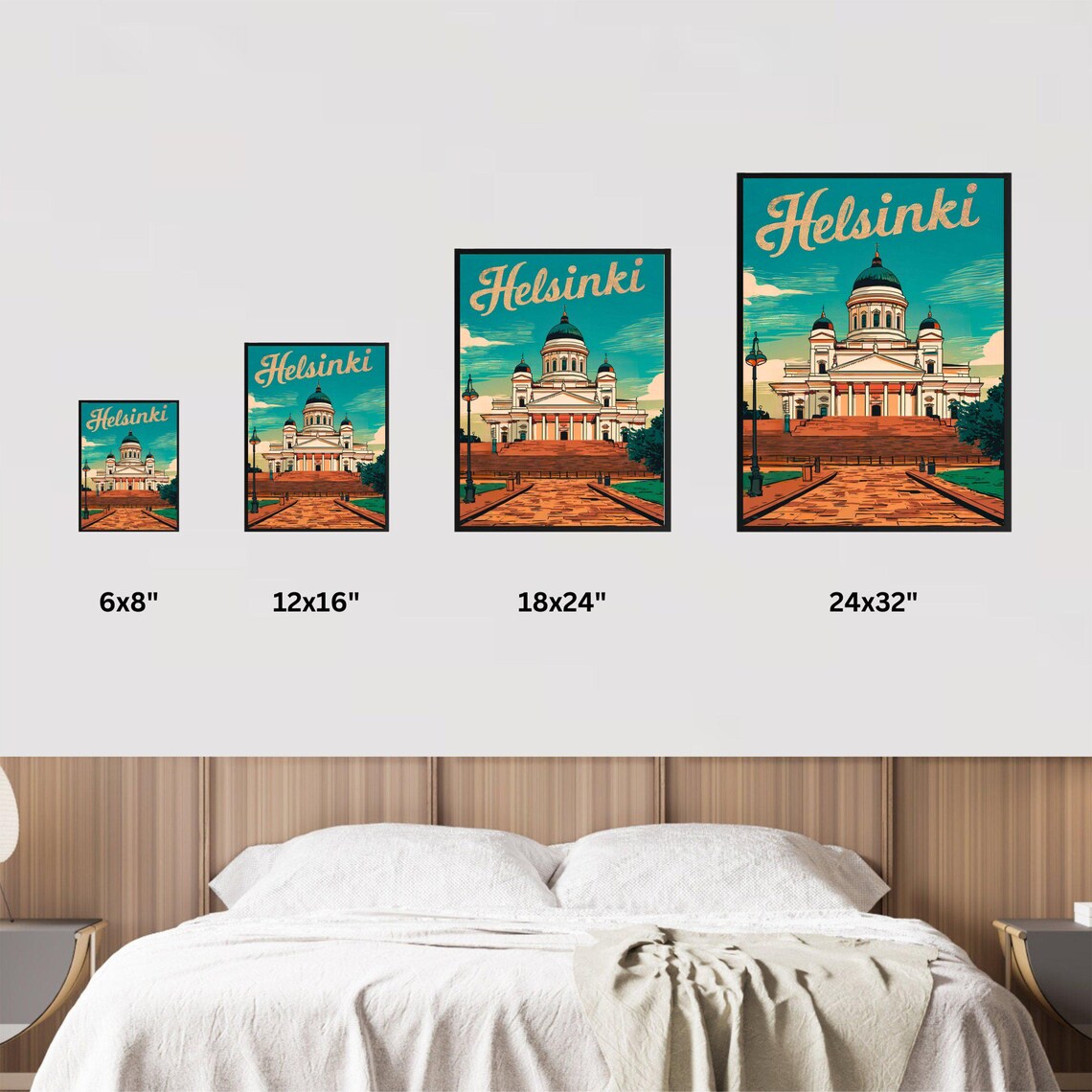 Helsinki Cathedral Finland Landmark Retro Vintage Travel Poster - Image 3