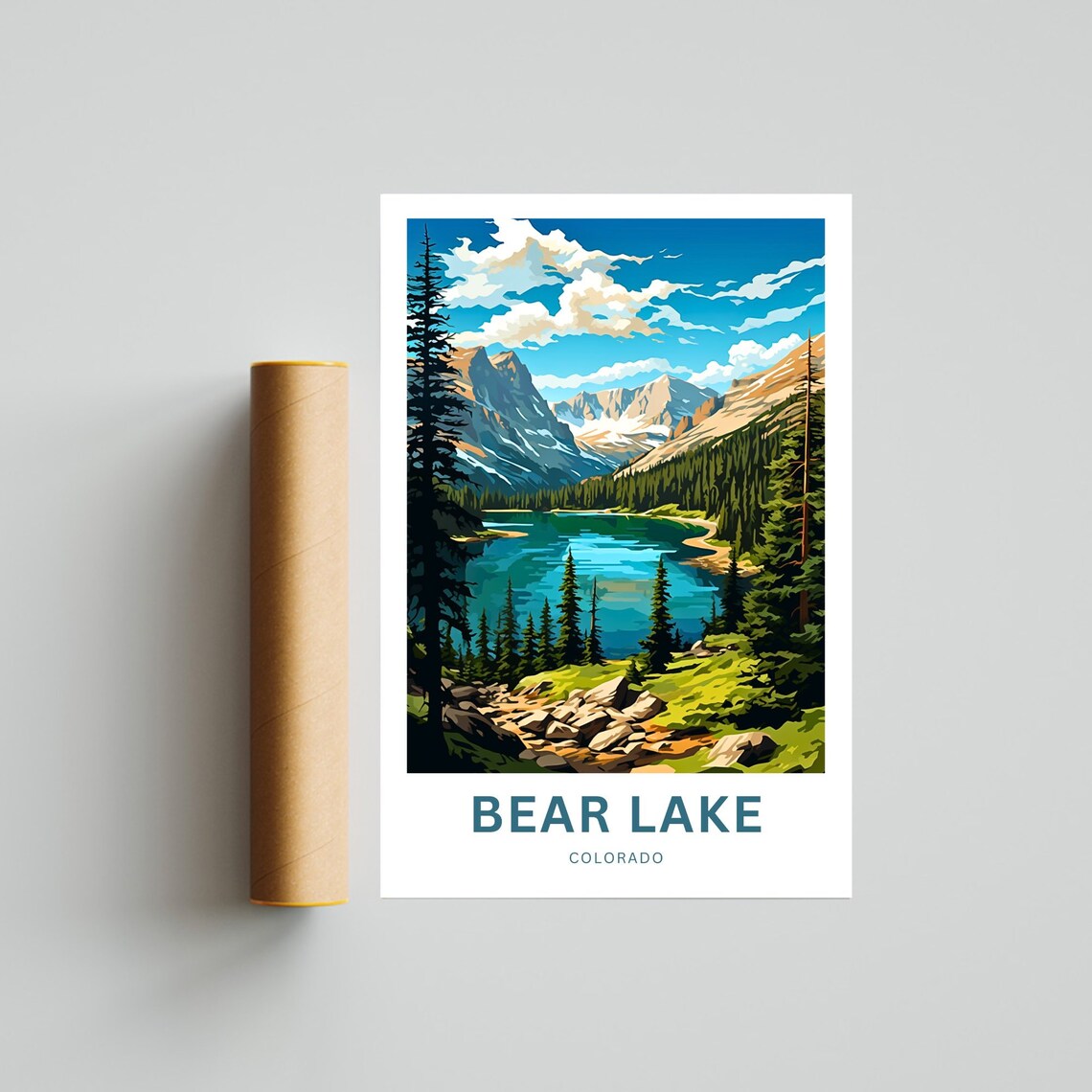 Bear Lake Travel Print, Colorado Wall Art - Image 4