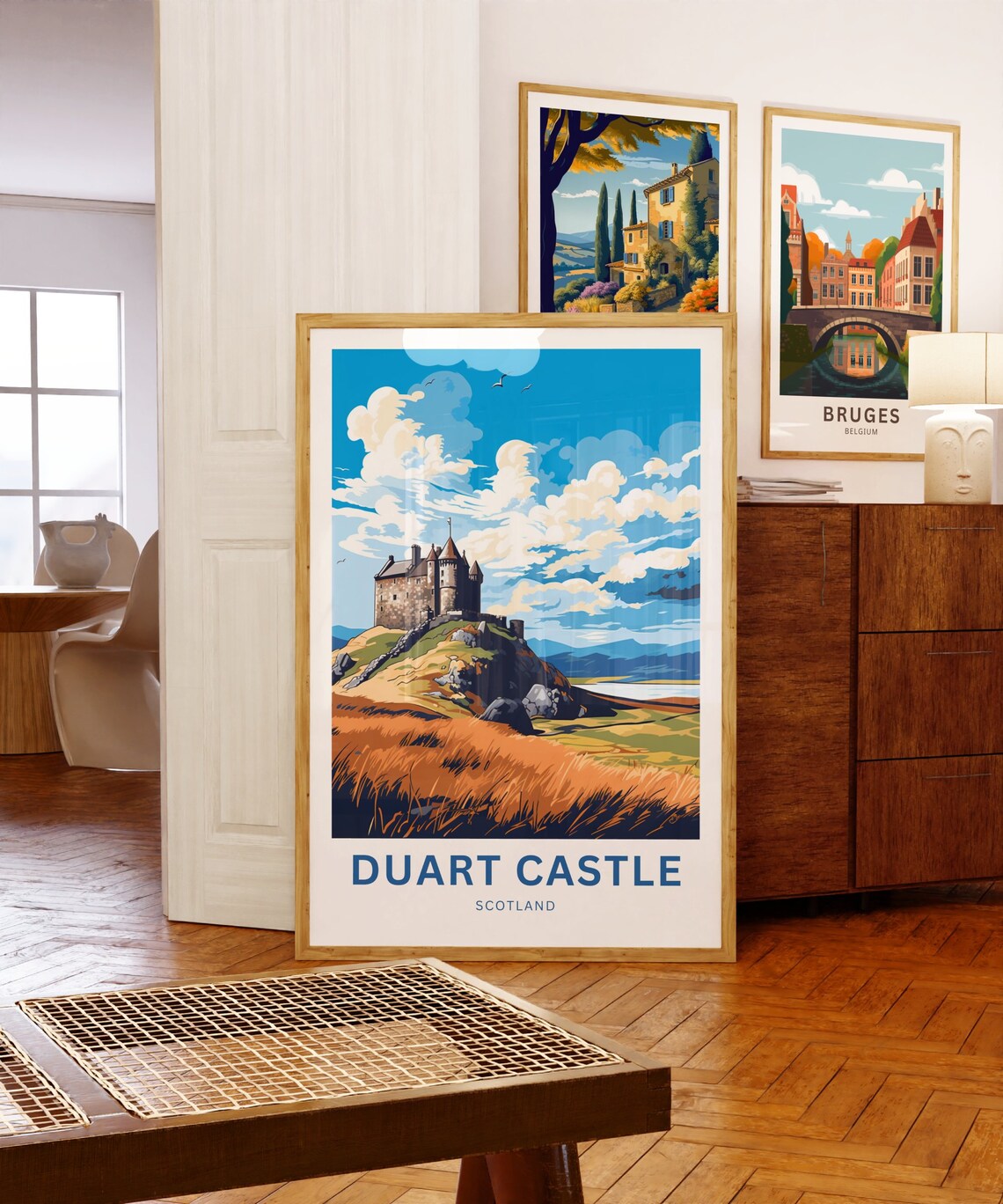 Duart Castle Scotland Island Castle Vintage Style Travel Poster - Image 3