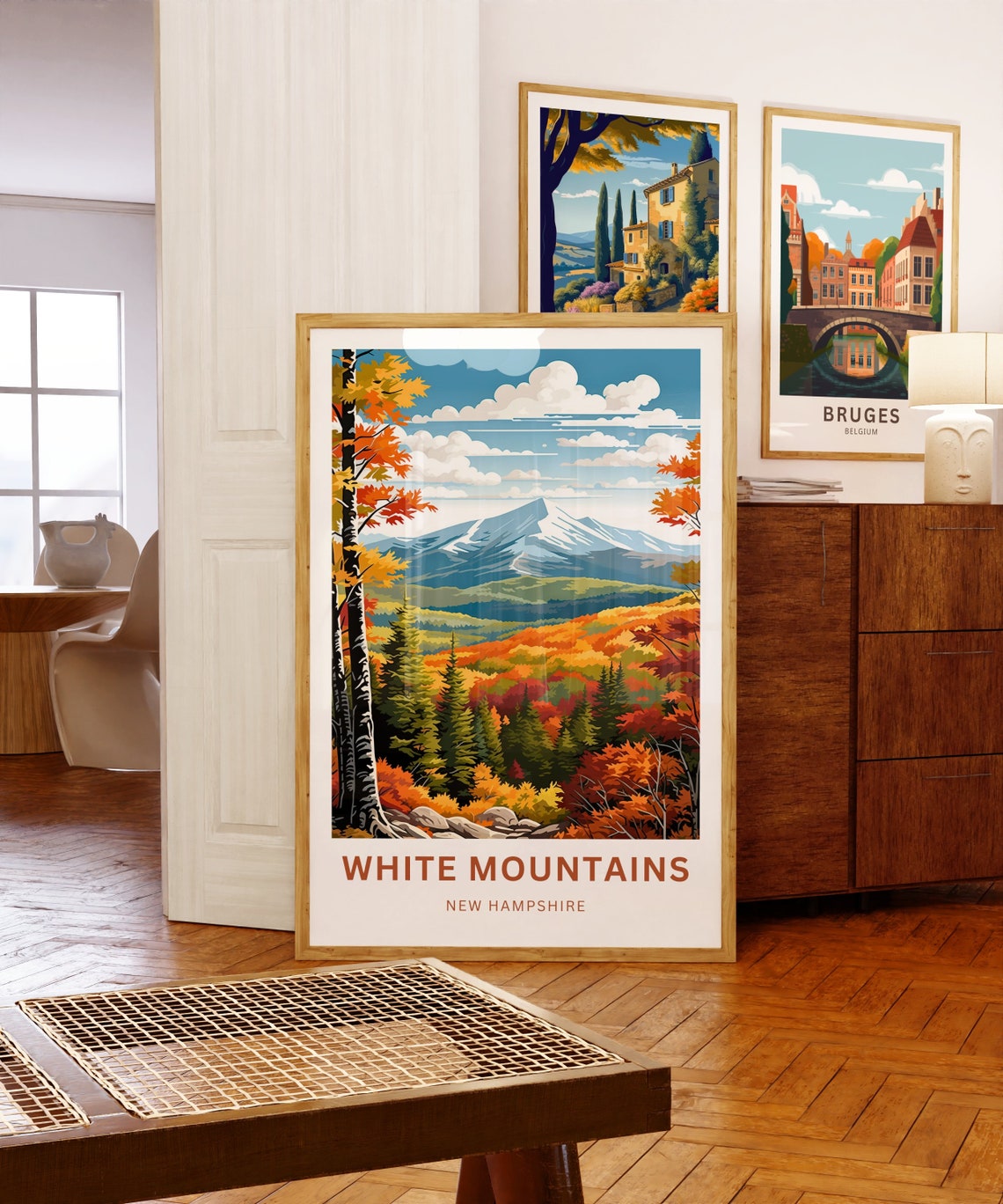 White Mountains New Hampshire Fall Foliage Custom Text Poster - Image 5