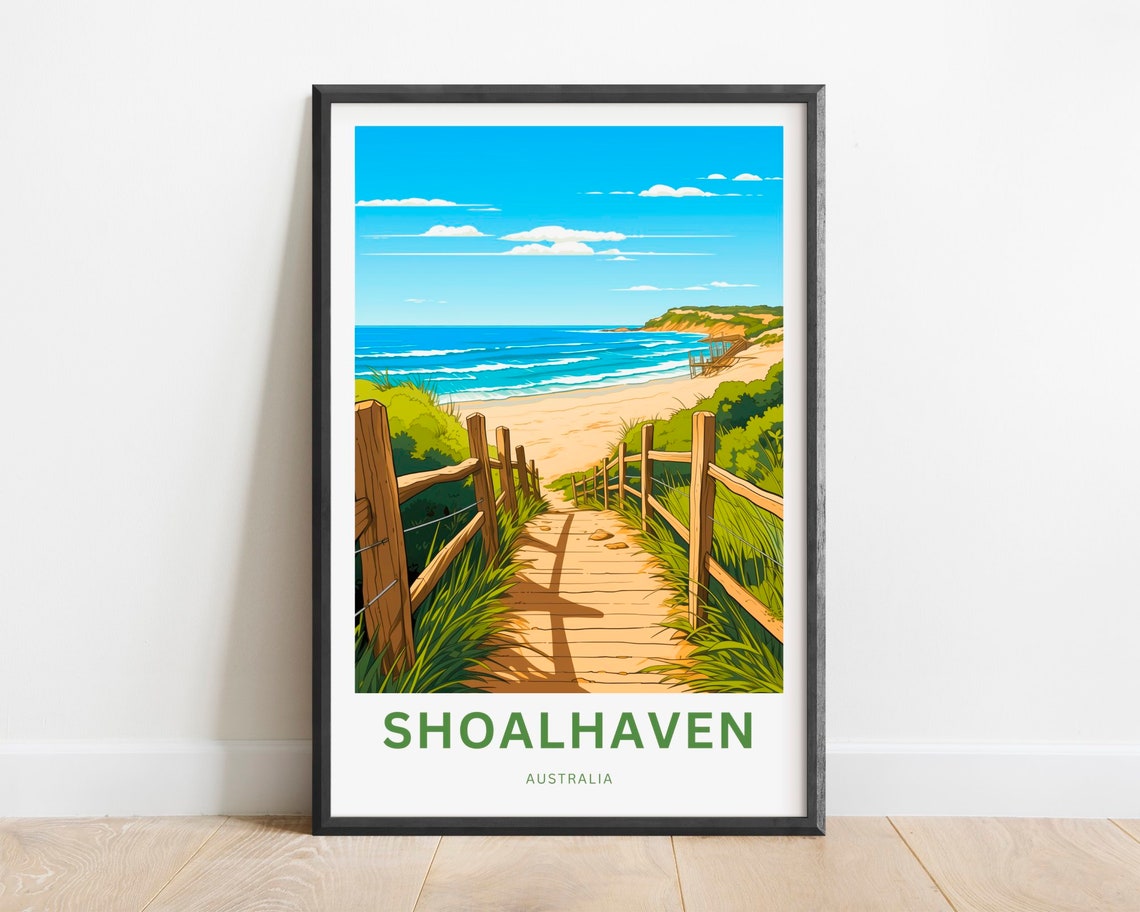 Shoalhaven Australia Boardwalk Over the Dunes to the Beach Poster