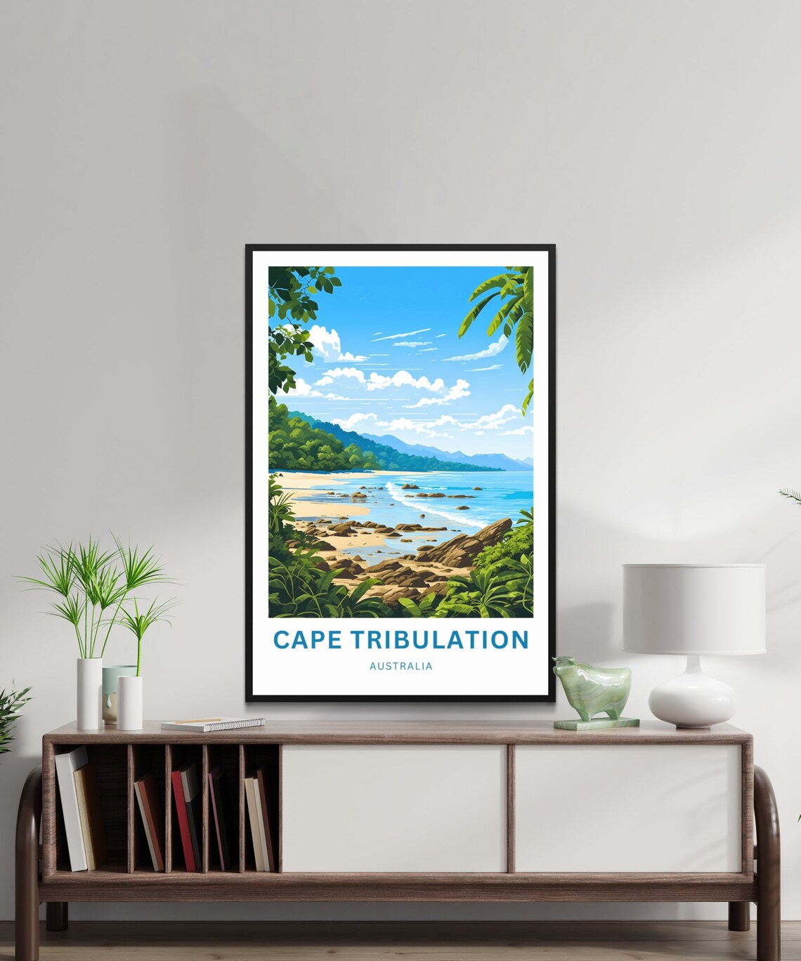 Cape Tribulation Australia Tropical Beach Cove Vintage Travel Poster - Image 3
