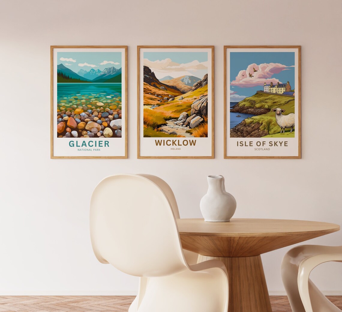 Wicklow Ireland Golden Autumn Valley Personalized Scenic Poster - Image 3
