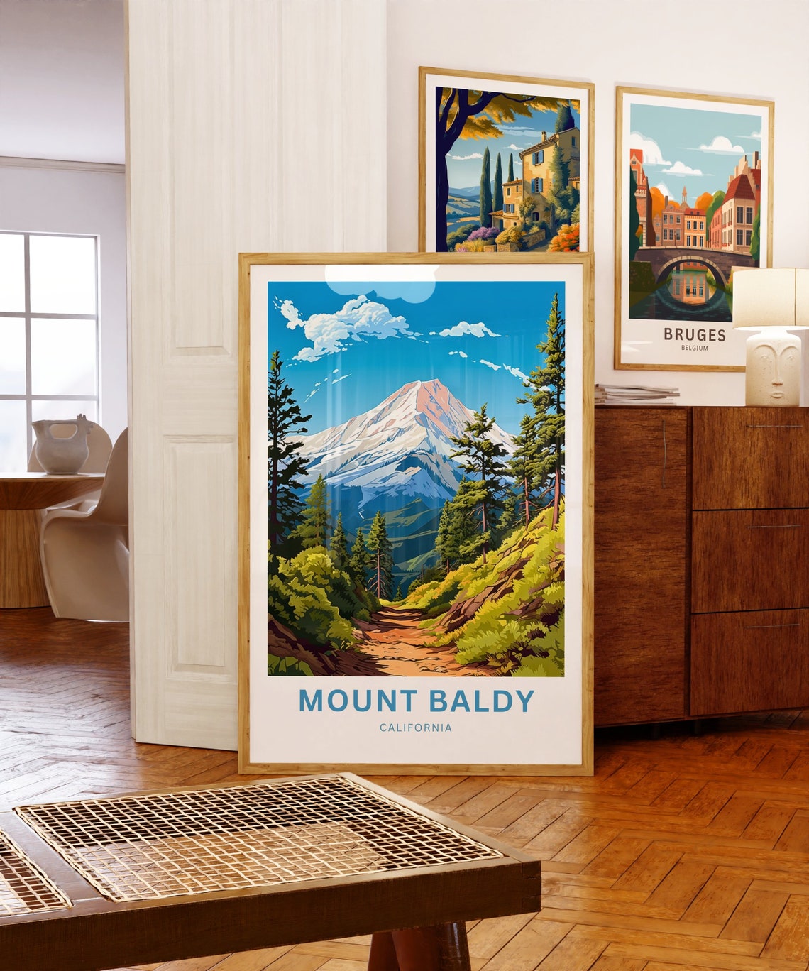 Mount Baldy California Pine Forest Trail to Snowy Peak Poster - Image 5