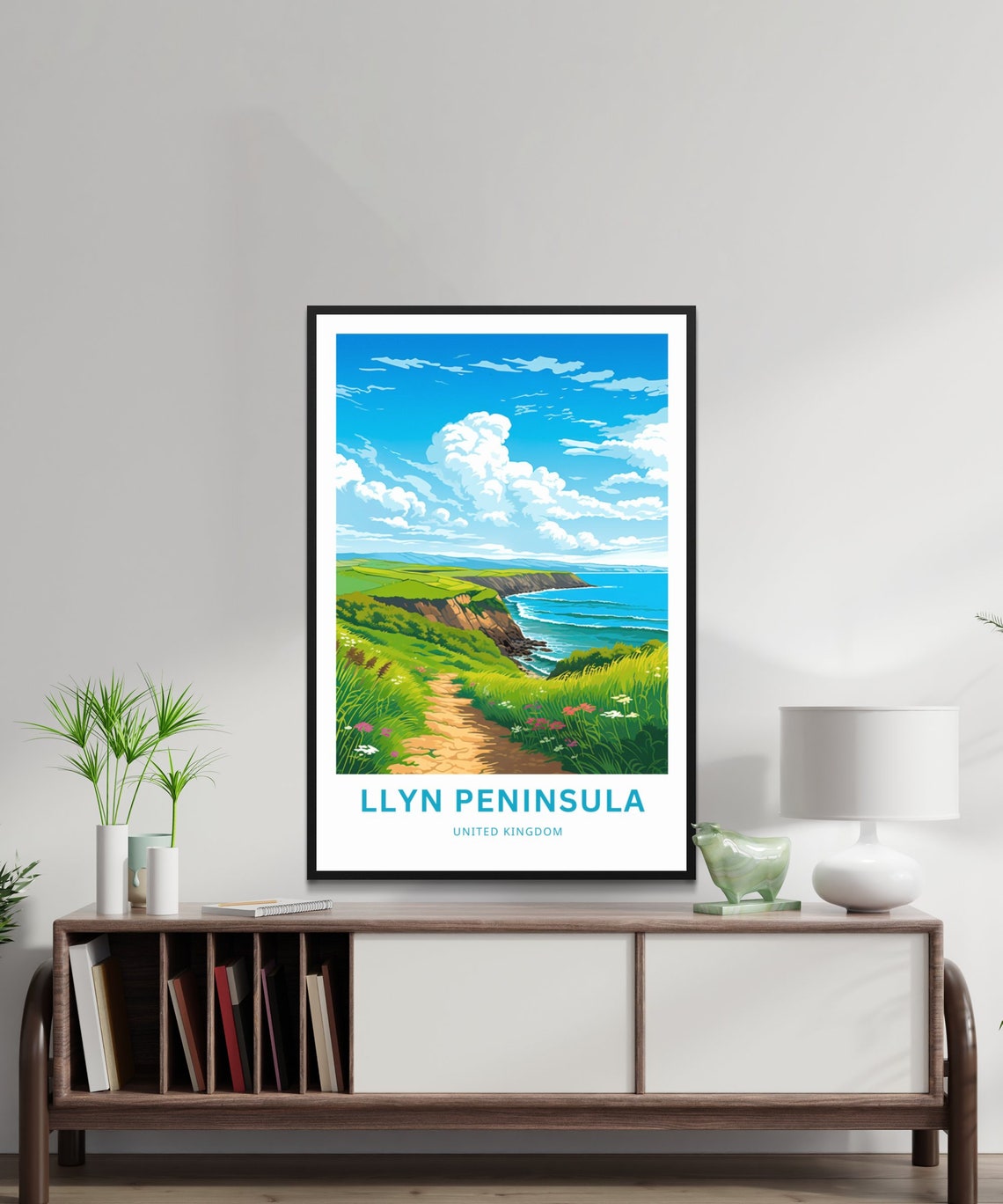 Llyn Peninsula Wales Coastal Path Cliffs Wildflowers Travel Poster - Image 2