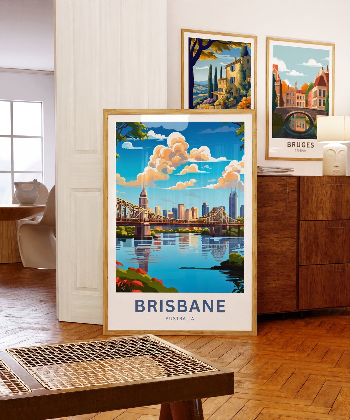 Brisbane Australia Story Bridge City Skyline River Scene Poster - Image 5