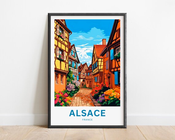Alsace Travel Poster, France Place Print