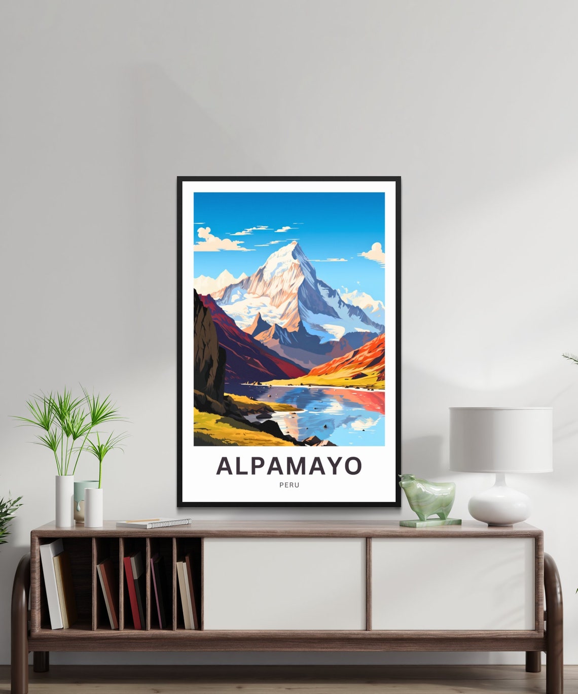 Alpamayo Travel Print Alpamayo Poster Peru Wall Art Framed Present Gift Peru Present - Image 3