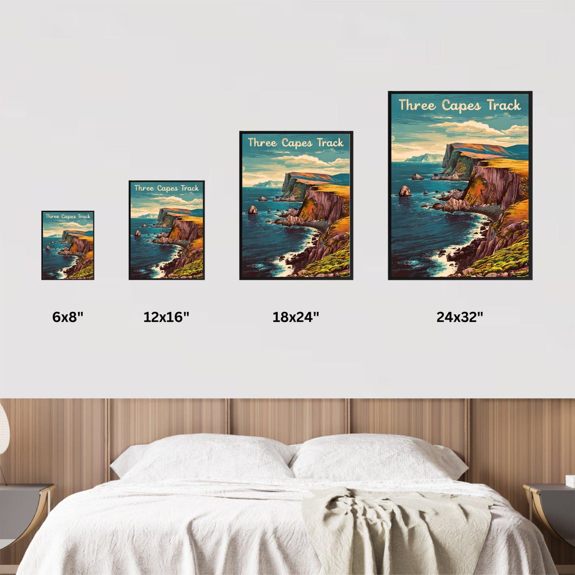 Three Capes Track Tasmania Rugged Coastline Vintage Travel Poster - Image 2
