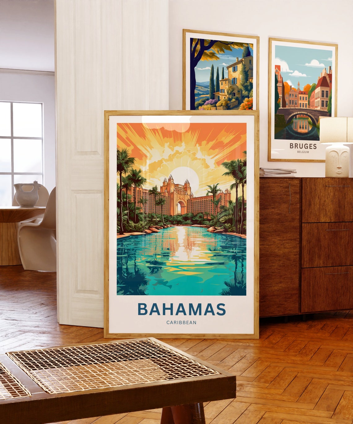 Bahamas Travel Print Bahamas Poster Caribbean Wall Art Framed Present Gift Caribbean Present - Image 5
