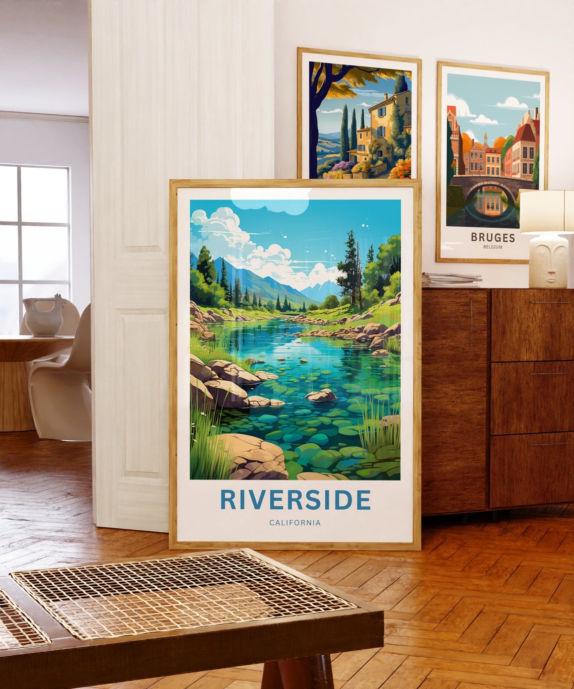 Personalized Riverside California Crystal Clear River Poster - Image 5