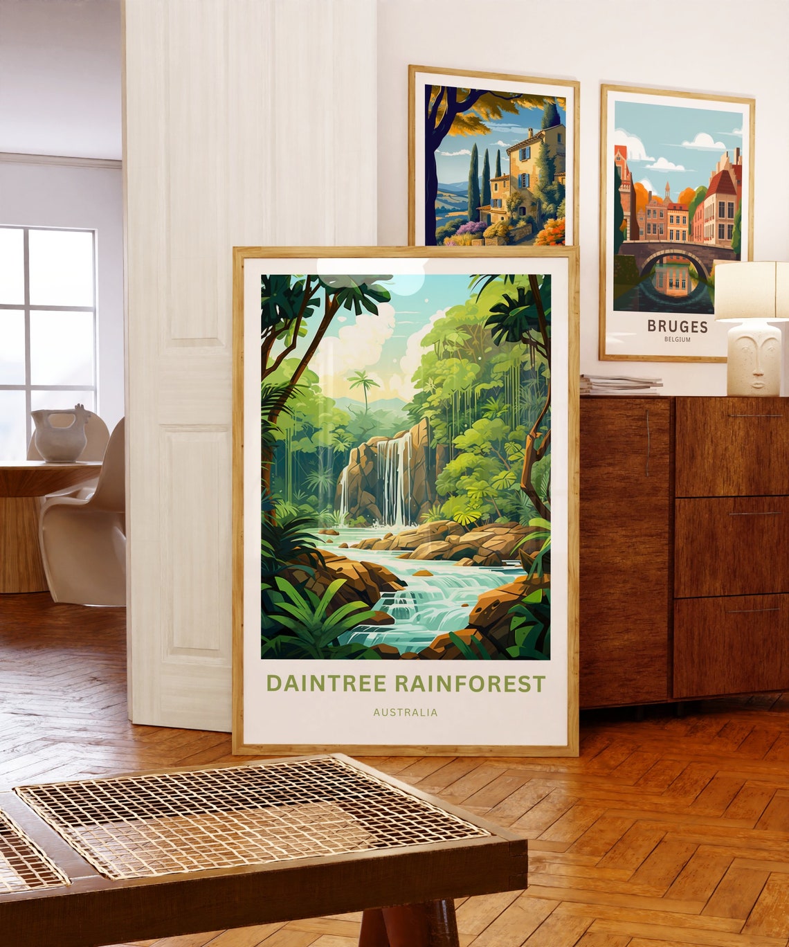 Daintree Rainforest Australia Jungle Waterfall Cascading Stream Poster - Image 5