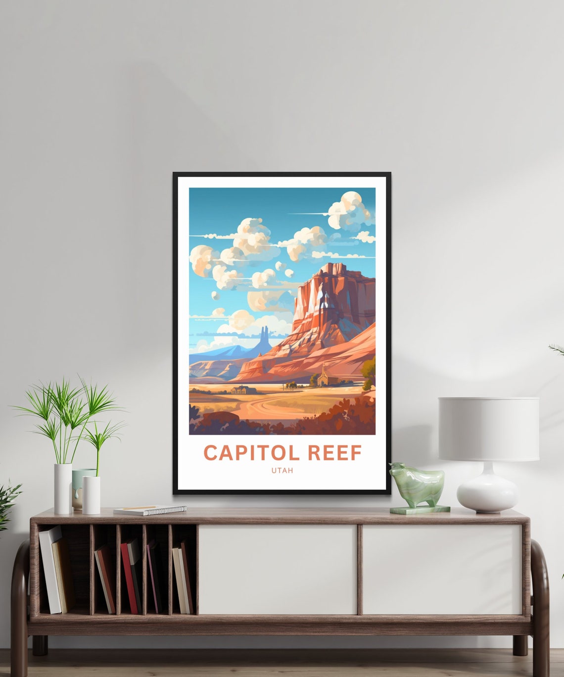 Capitol Reef Utah National Park Red Rock Desert Canyon Poster - Image 2