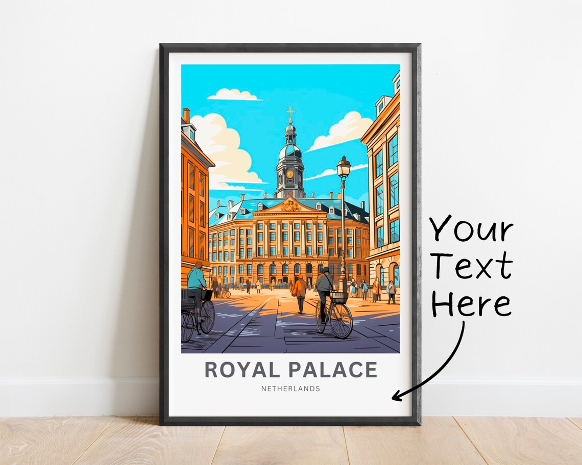 Royal Palace Netherlands Personalized City Street Scene Poster