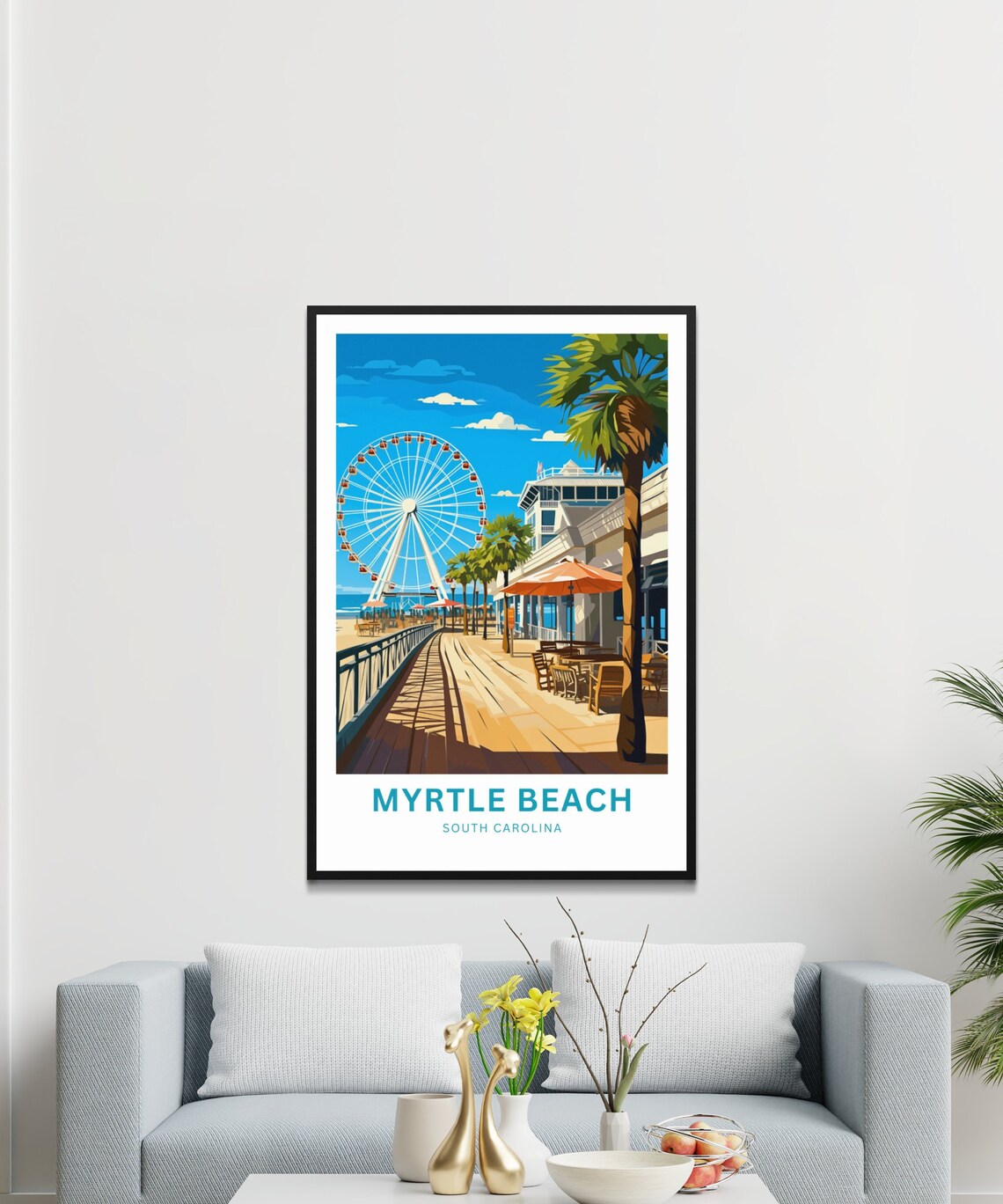 Myrtle Beach South Carolina Present Travel Poster - Image 4