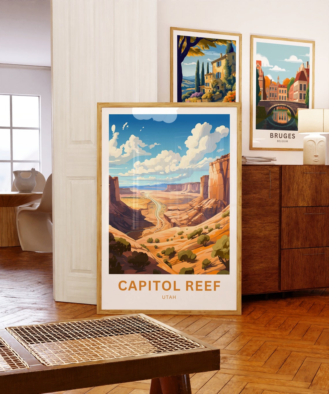 Capitol Reef Utah Desert Canyon Scenic Road Adventure Travel Poster - Image 5