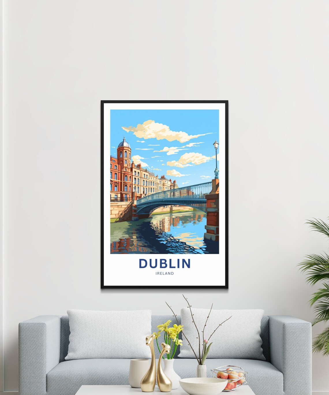 Personalized Dublin Travel Poster, Ireland Wall Art - Image 3