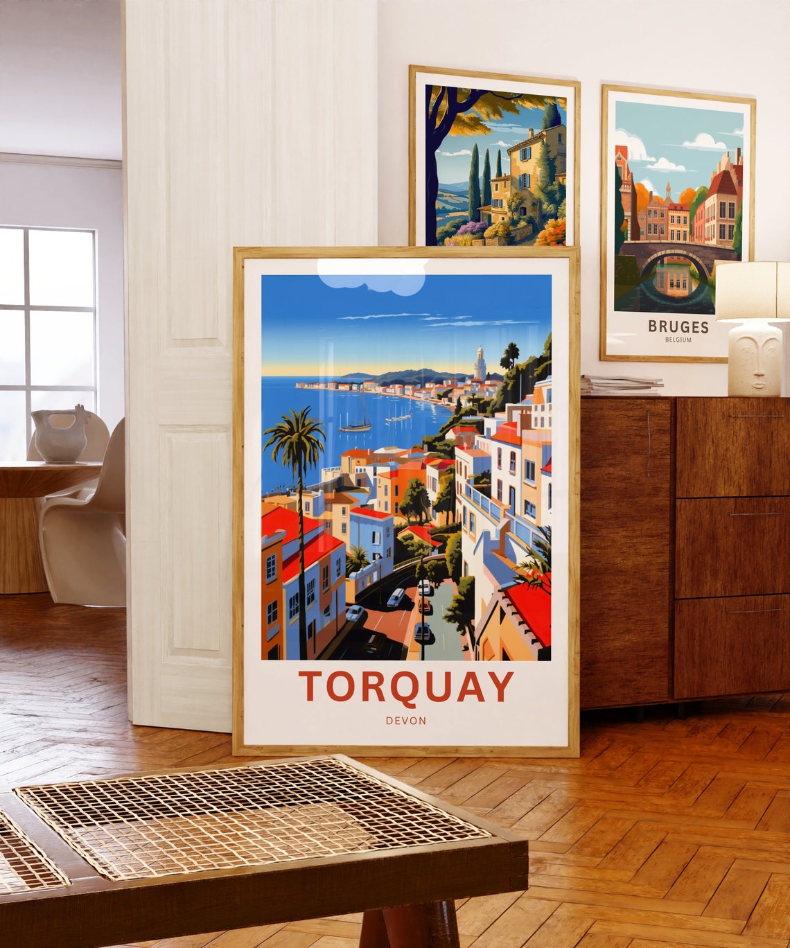 Torquay Devon Harbour Bay Hillside Town English Coast Travel Poster - Image 5