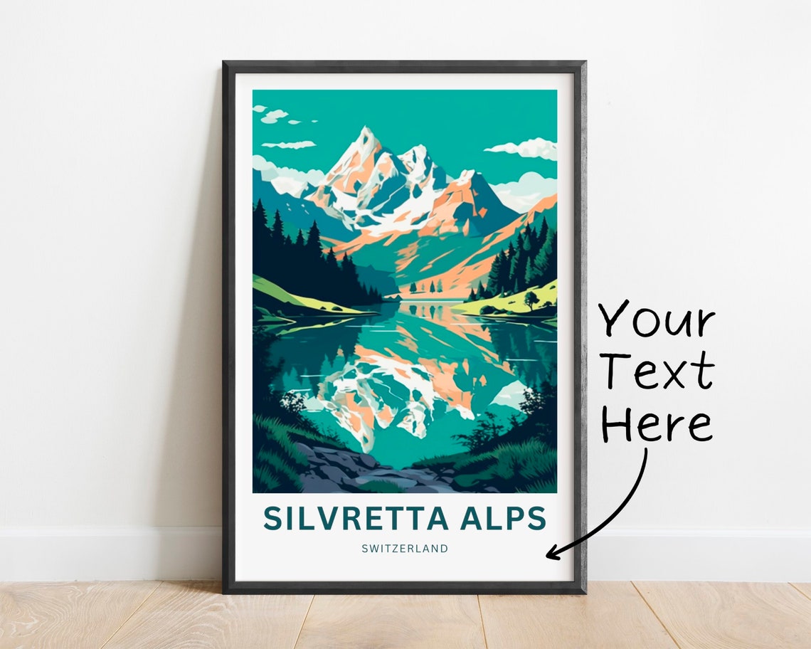 Silvretta Alps Switzerland Peak Reflection Personalized Poster