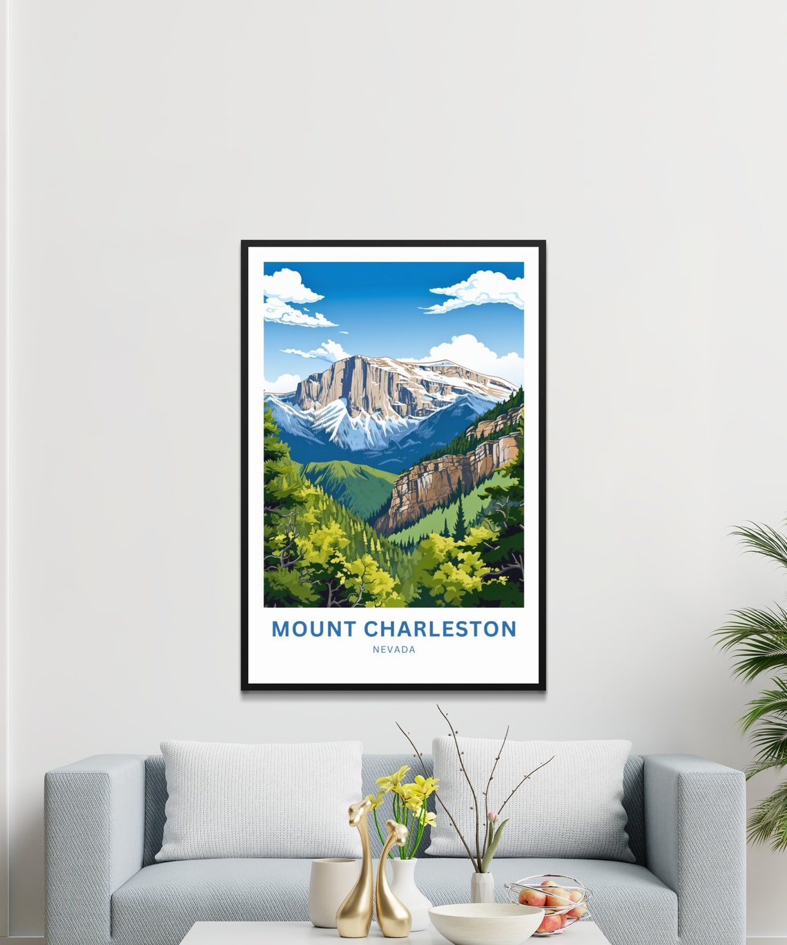 Mount Charleston Nevada Rocky Summit above Forest Ridge Poster - Image 3