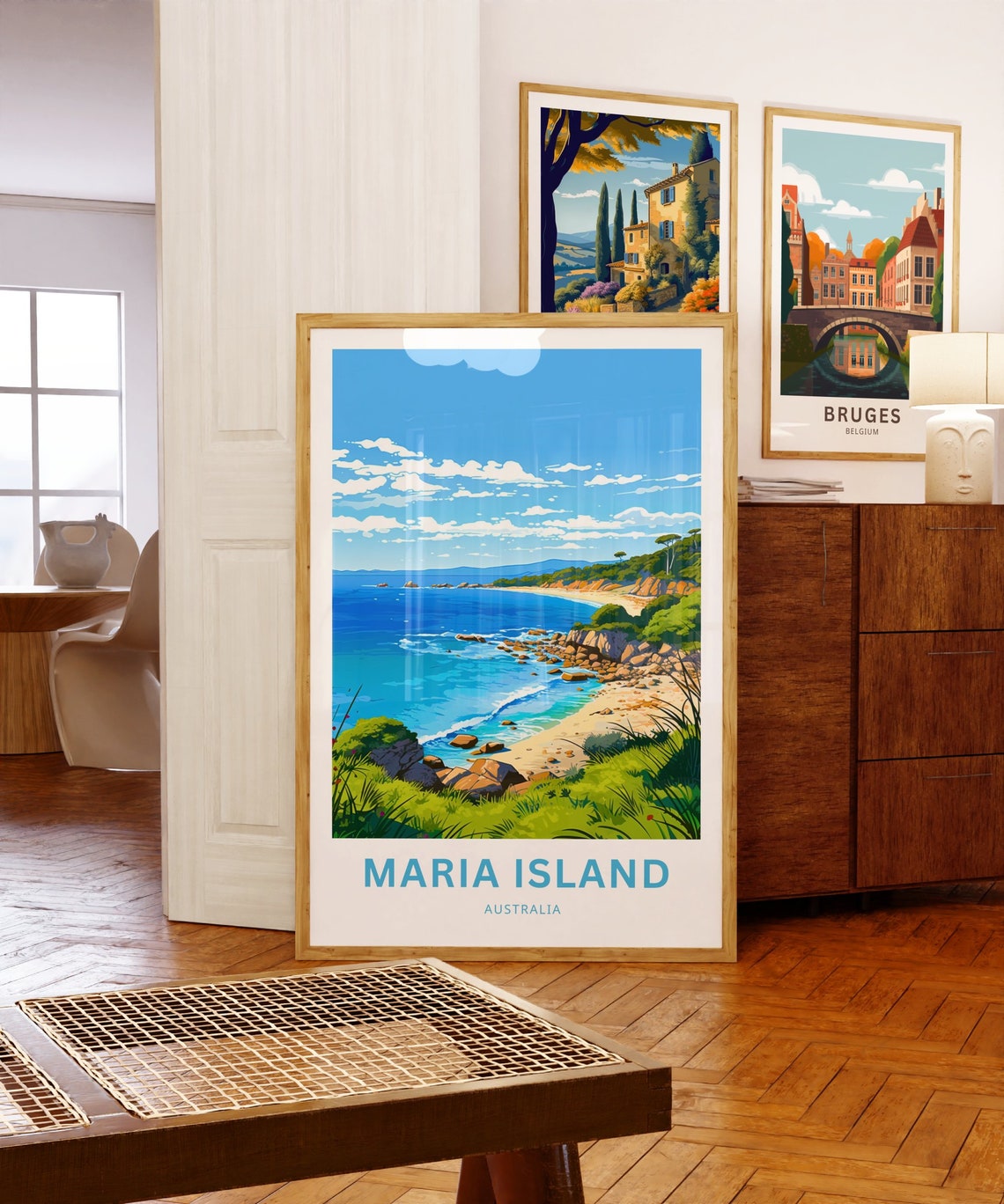 Maria Island Australia Turquoise Bay Coastal Scene Travel Poster - Image 5