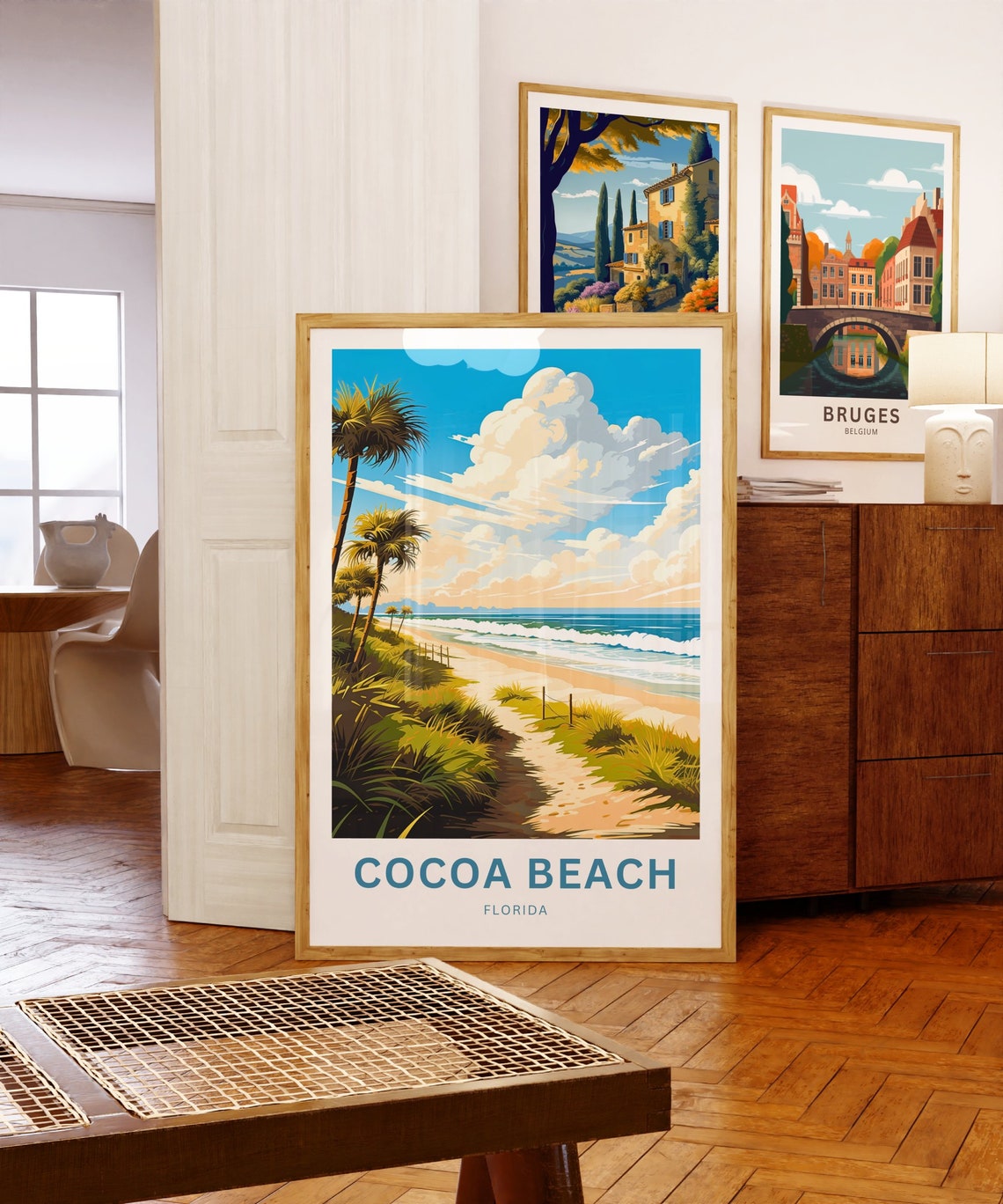 Personalized Cocoa Beach Florida Dunes Path Custom Travel Poster - Image 5