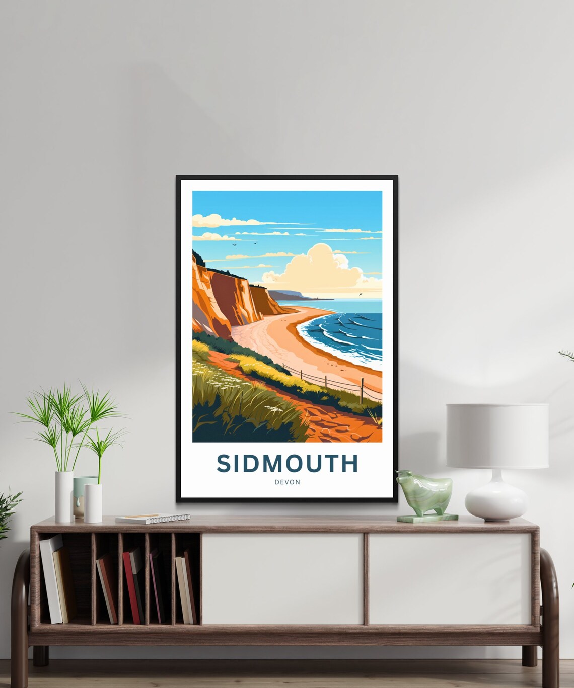 Sidmouth Travel Poster, Devon England Present - Image 2