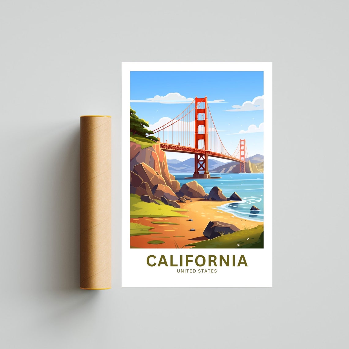 Personalized Golden Gate Bridge California Coast Iconic Poster - Image 4