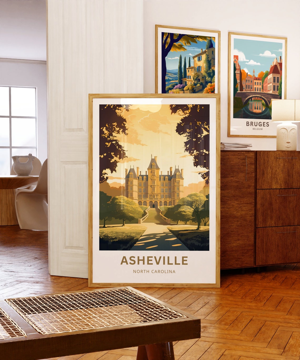 Asheville North Carolina Biltmore Estate Sunset Chateau Poster - Image 5
