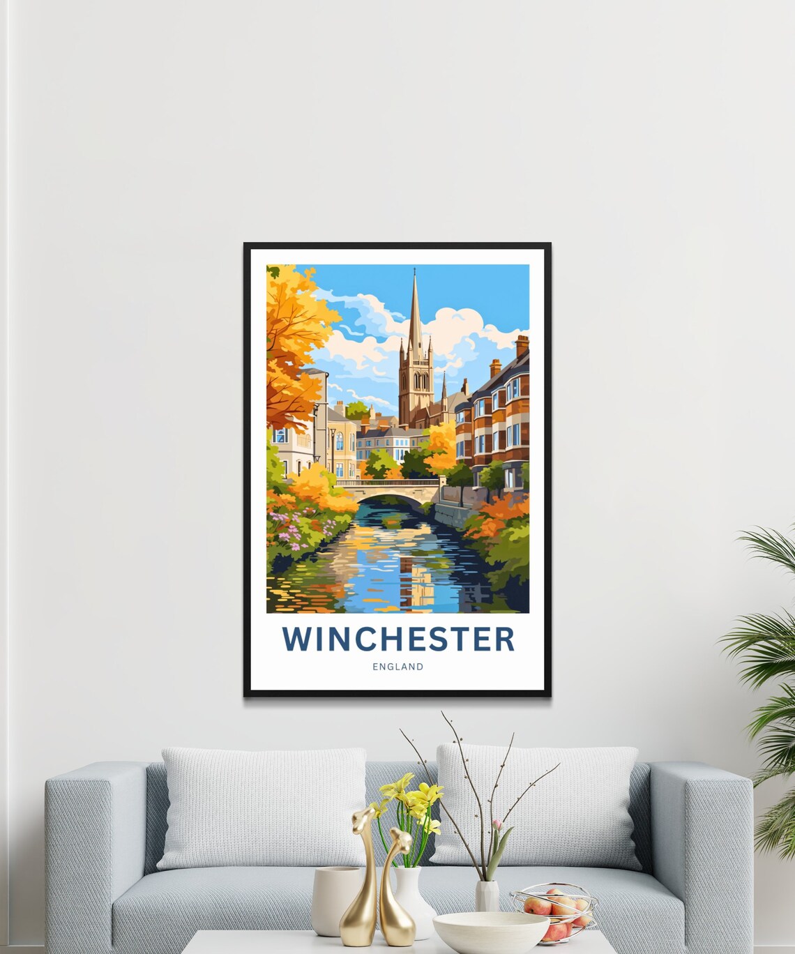 Winchester England Present Travel Poster - Image 3