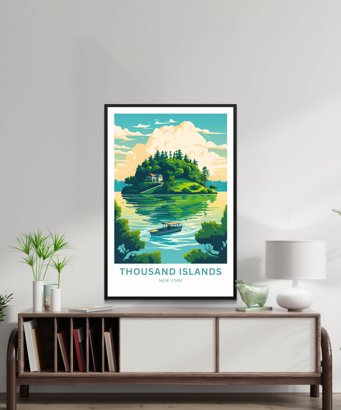Personalized Thousand Islands New York Boat Island Travel Poster - Image 2