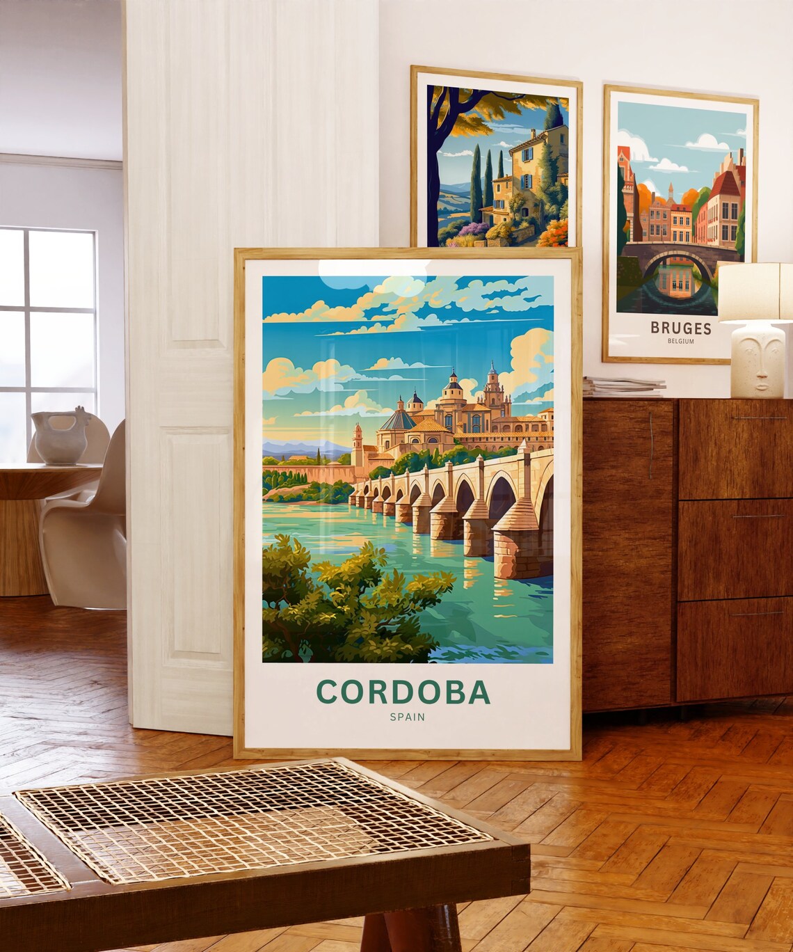 Cordoba Spain Roman Bridge Cathedral River View Travel Poster - Image 5