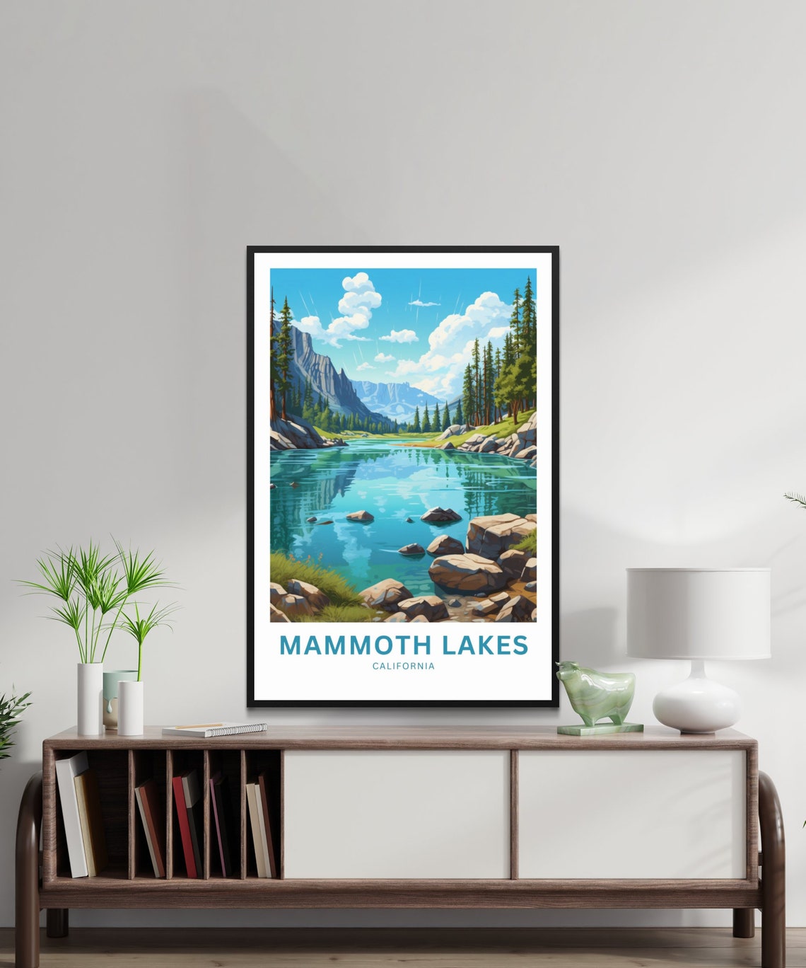 Mammoth Lakes California Personalized Valley Lake Travel Poster - Image 2