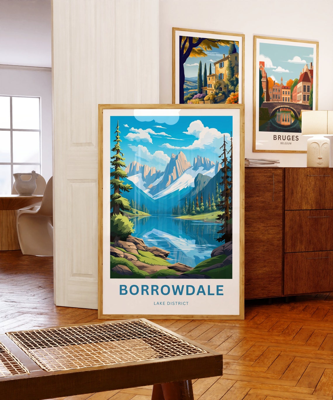 Personalized Borrowdale Lake District Glacial Lake Travel Poster - Image 5
