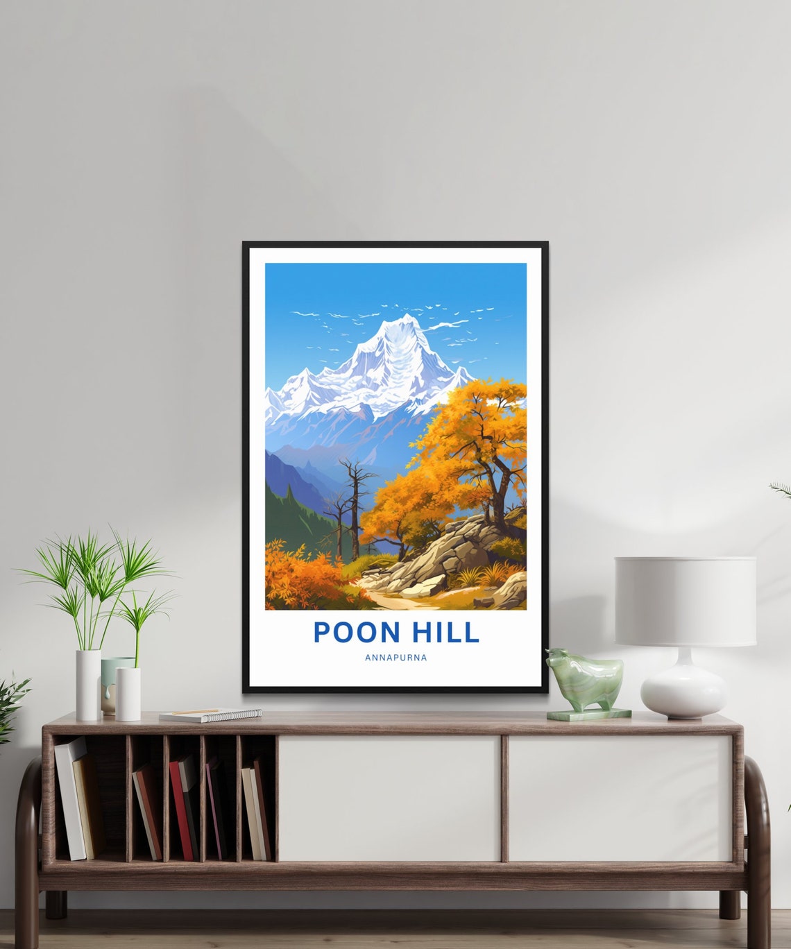 Poon Hill Annapurna Nepal Autumn Mountain Customizable Poster - Image 2